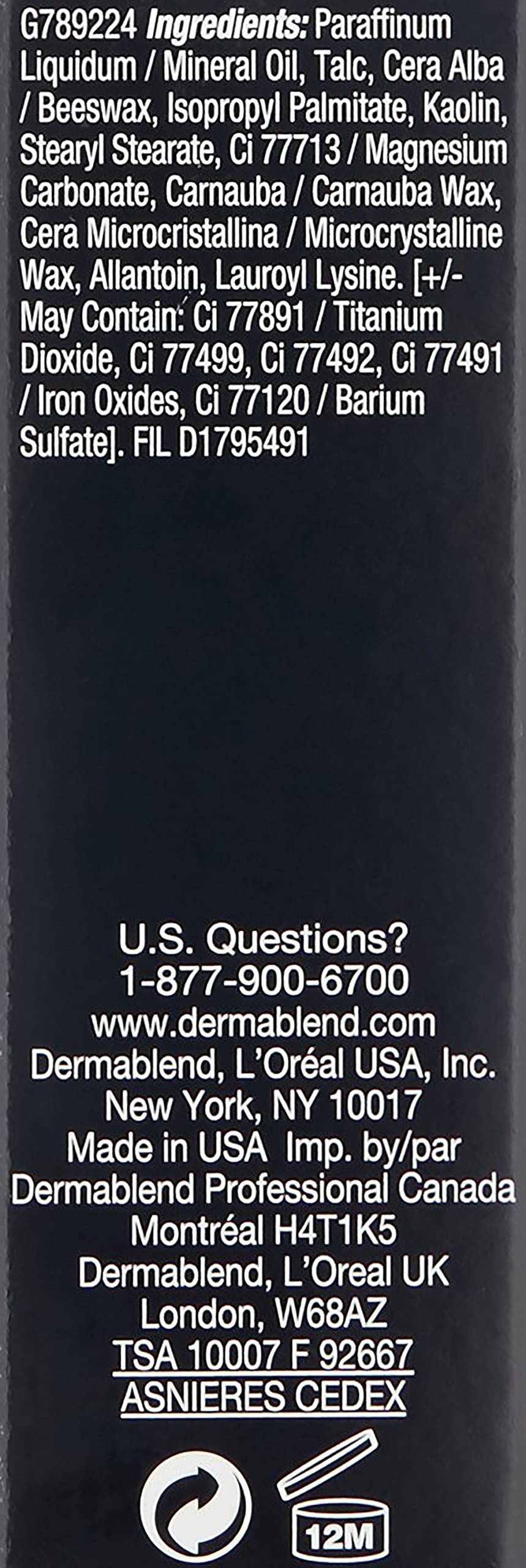Dermablend Quick-Fix before-and-after split showing dramatic coverage benefit