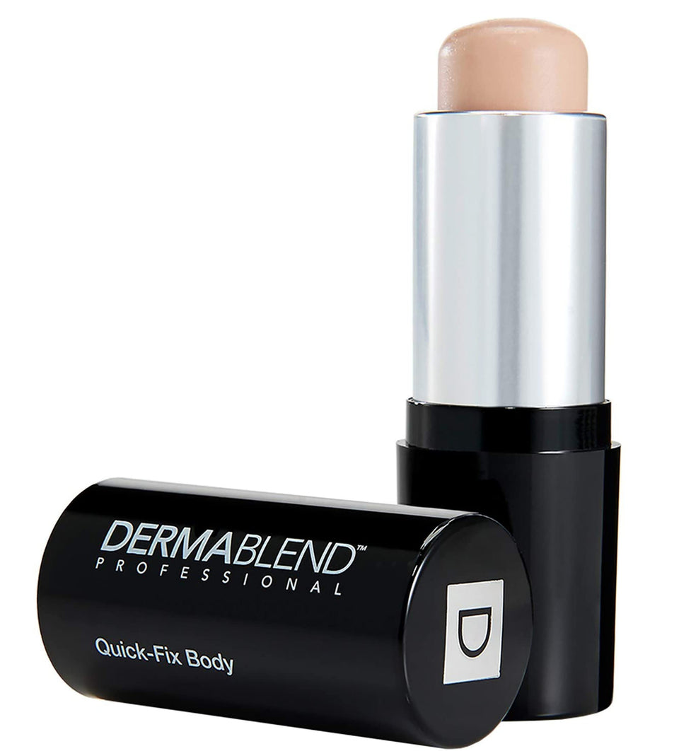 Dermablend Quick-Fix stick front packaging showing shade and compact design benefit
