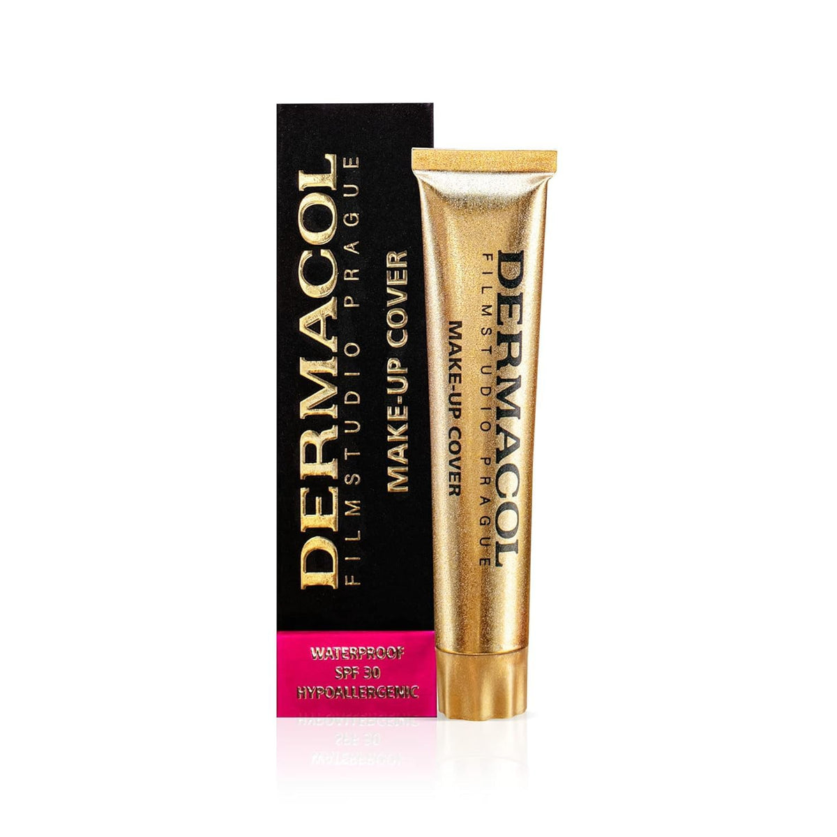 Dermacol front packaging showing tube and branding, professional coverage benefit