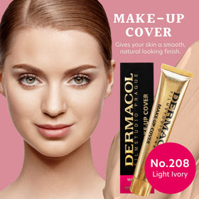 Dermacol foundation texture swirl on white, shows blendability benefit