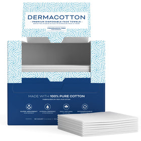 DERMACOTTON eco compostable label close-up emphasizing biodegradable materials