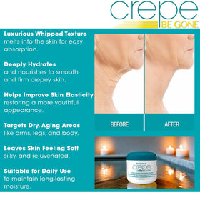 Dermactin being massaged into arms and legs for improved skin softness benefit