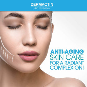 Dermactin label close-up showing product name and usage directions for confident use