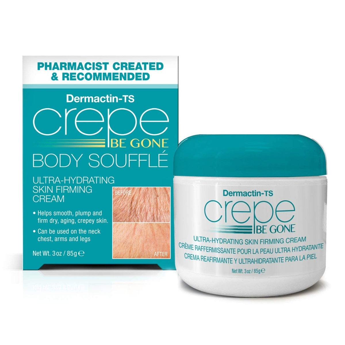Dermactin front jar showing product branding and travel-ready size benefit