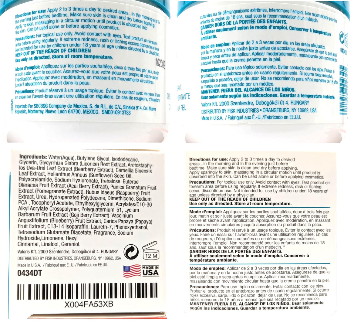 Dermactin open jar top view revealing soufflé texture for targeted application benefit