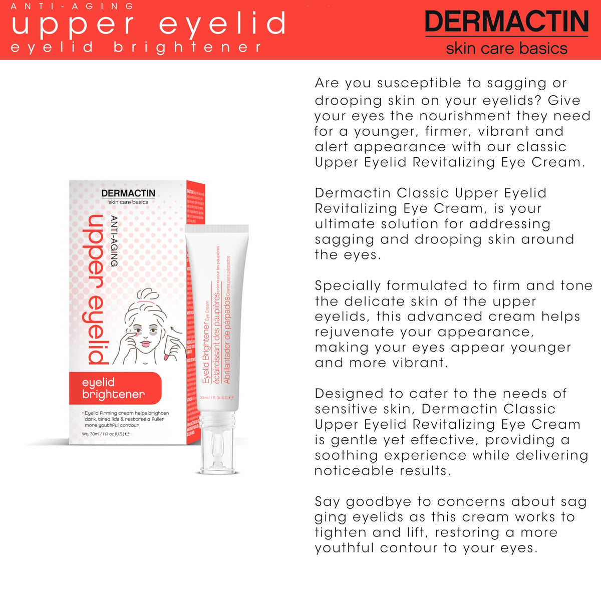 Dermactin jar open to show cream texture and gentle application