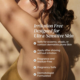 DERMAdoctor roll-on application on underarm showing non-irritating use