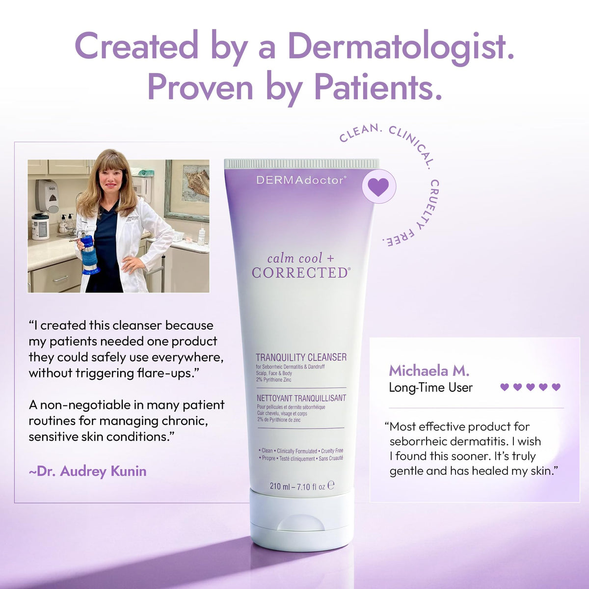 DERMAdoctor label ingredient panel highlighting 2% pyrithione zinc