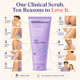 DERMAdoctor ingredients display with acids and PHAs for clarity