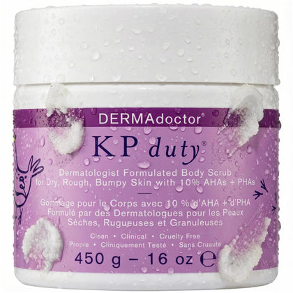 DERMAdoctor front bottle view showing product label and size benefit: clear identification