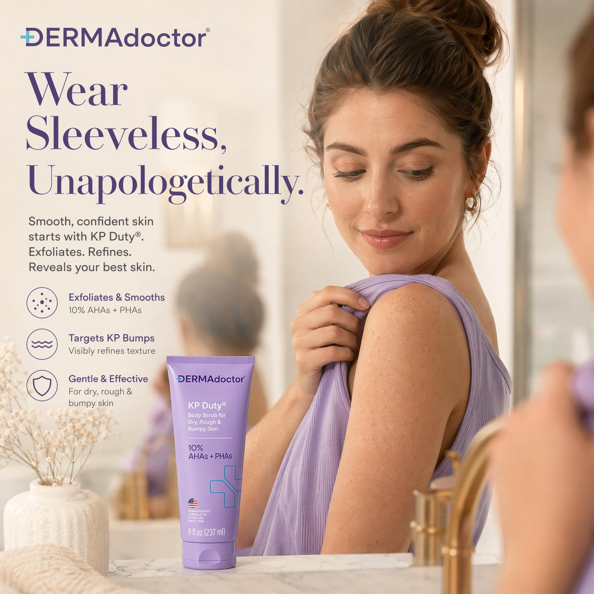DERMAdoctor close-up of scrub texture highlighting gentle exfoliation