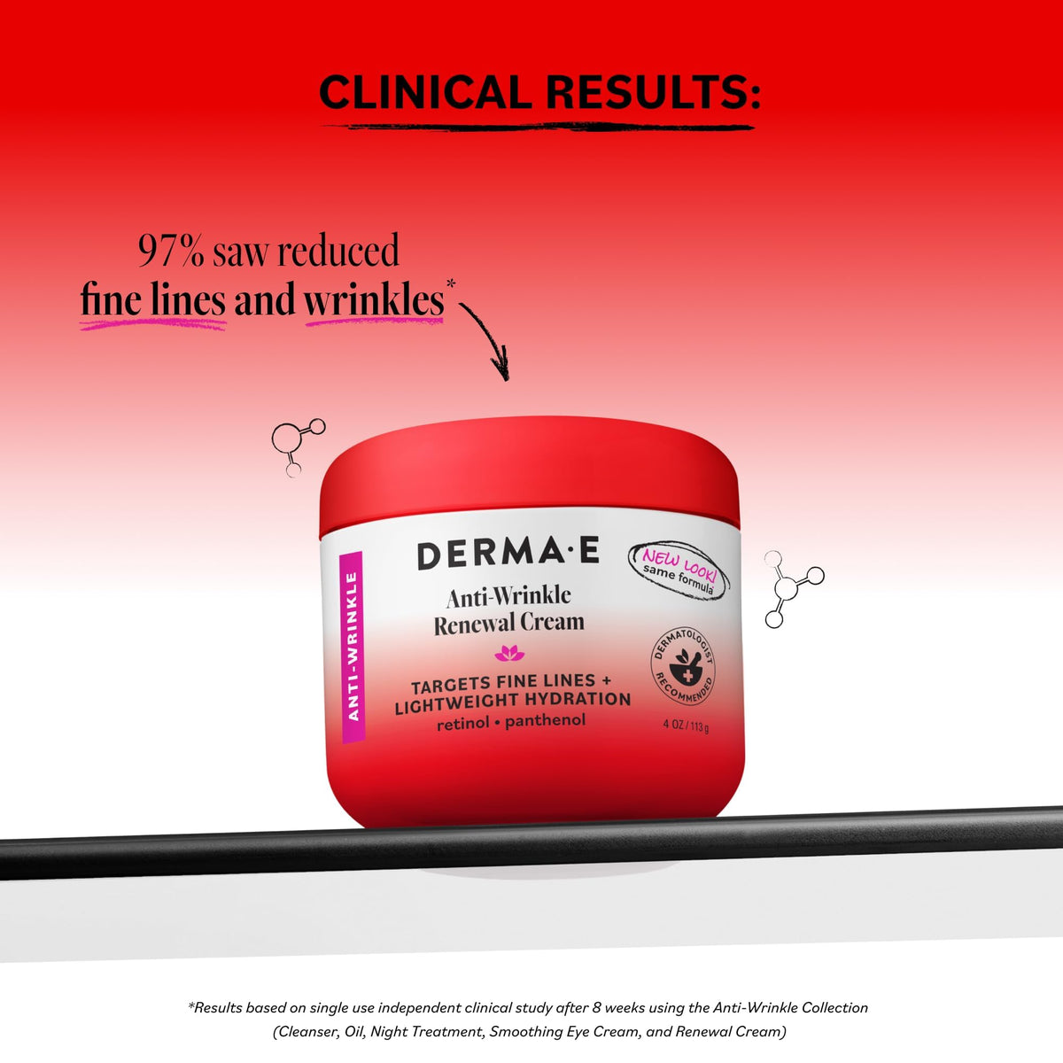 Derma E cream texture close-up showing smooth consistency for easy absorption