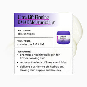 Derma E being applied to face and neck demonstrating firming and lifting benefits