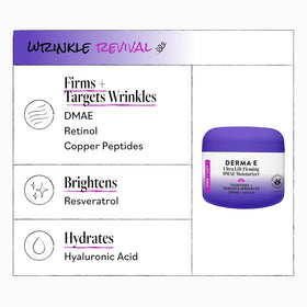 Derma E open jar revealing creamy consistency for deep nourishment