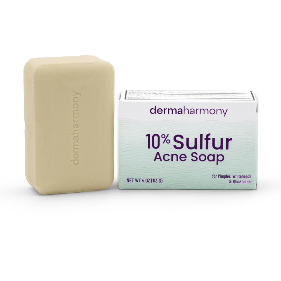 Dermaharmony front packaging showing product name and 10% sulfur benefit