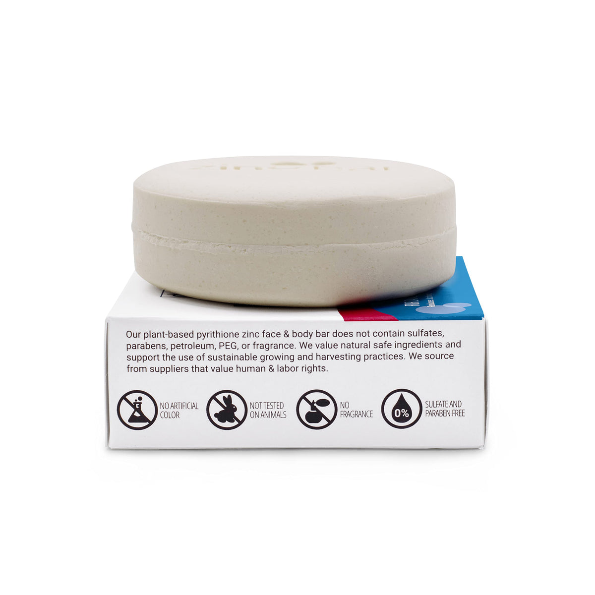 Dermaharmony bar on bathroom sink styling showing unscented, everyday cleansing use