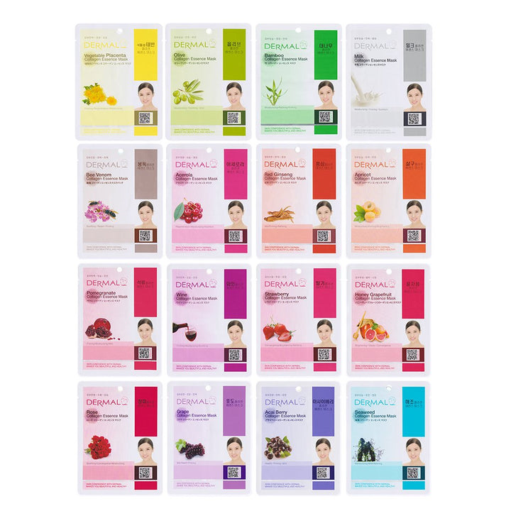 DERMAL front box image showing 16-mask gift-ready set and easy daily use