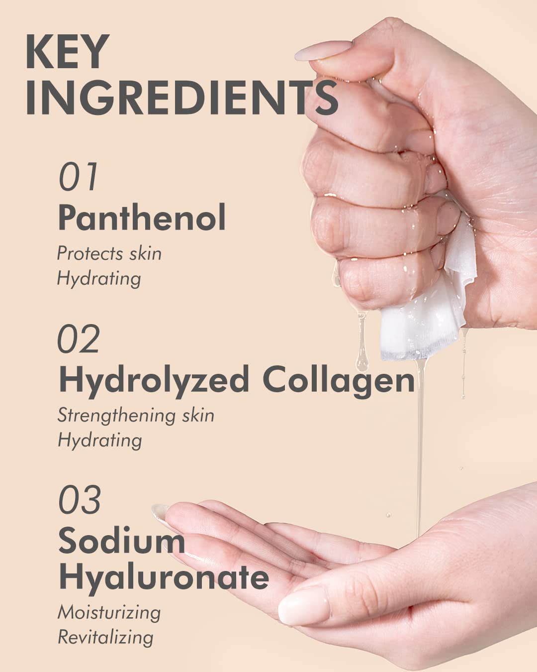 DERMAL mask beside a coin showing single-use size and travel-friendly benefit