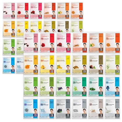 DERMAL front packaging showing 48-mask value pack and clear product benefit