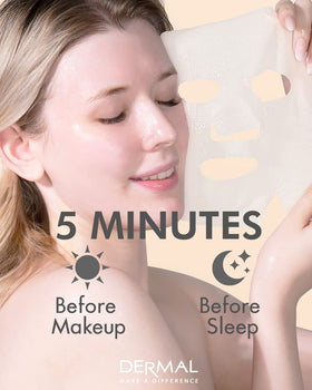 DERMAL open pack spread of 48 masks showing variety and value for routines