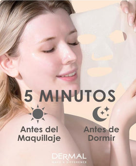 DERMAL variety of masks laid flat displaying range and easy selection