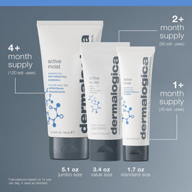 Dermalogica Active Moist open cap and nozzle detail for controlled, mess-free dispensing