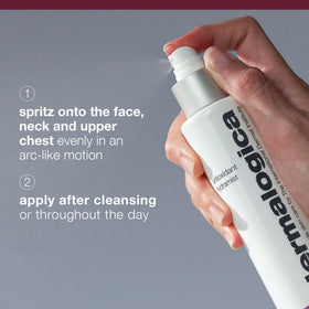 Dermalogica mist being applied to face to refresh and firm