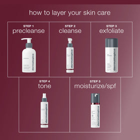 Dermalogica label detail highlighting antioxidant and firming claims