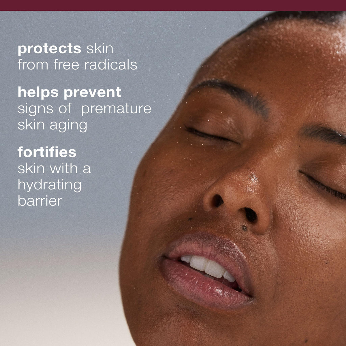 Dermalogica spray nozzle delivering fine mist for instant hydration