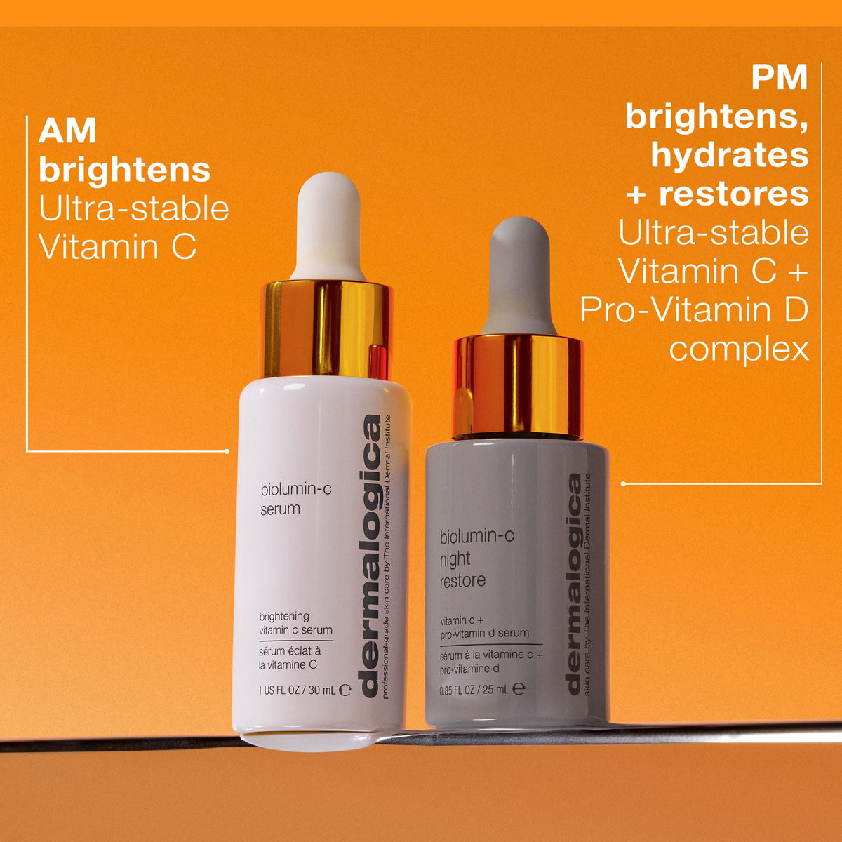 Dermalogica Biolumin-C Serum applied to cheek to show smooth radiant-skin benefit
