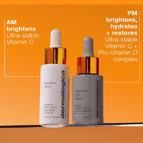 Dermalogica Biolumin-C Serum applied to cheek to show smooth radiant-skin benefit