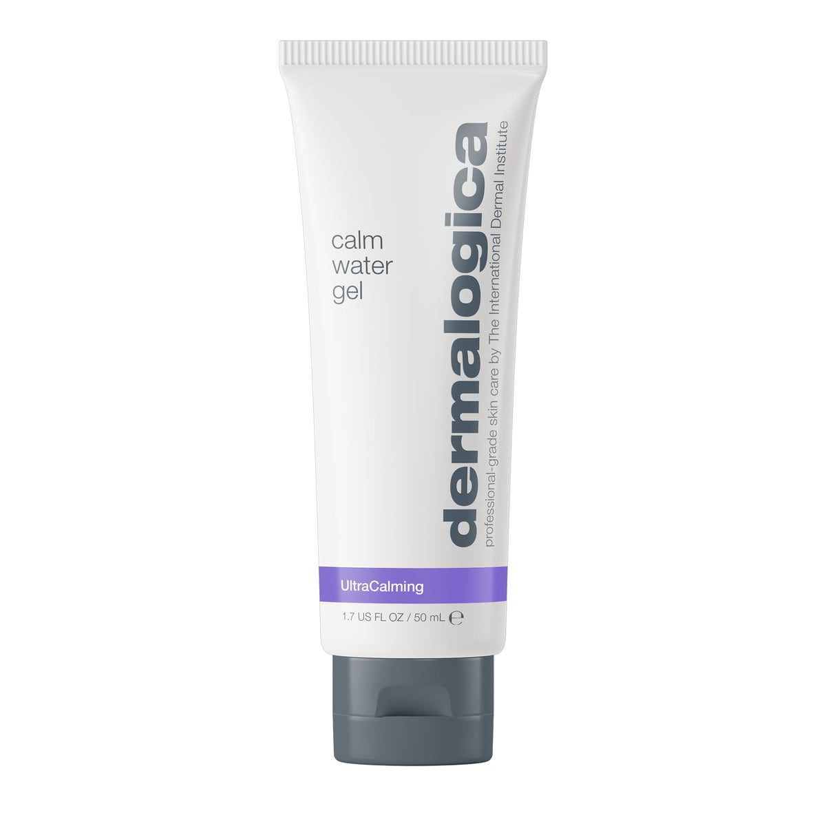 Dermalogica Calm Water Gel front packaging showing sleek jar and branding benefits