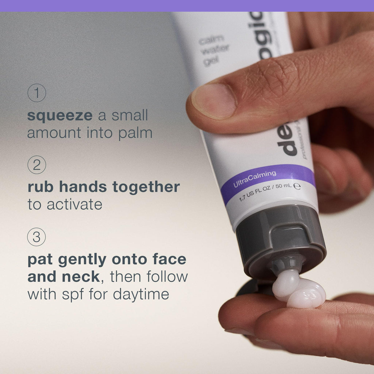 Dermalogica Calm Water Gel ingredient label highlighting key soothing and hydrating components