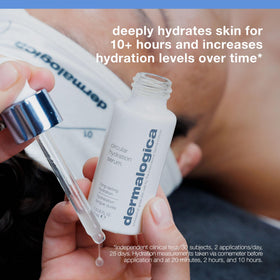 Dermalogica serum texture closeup highlighting lightweight, fast‑absorbing formulation