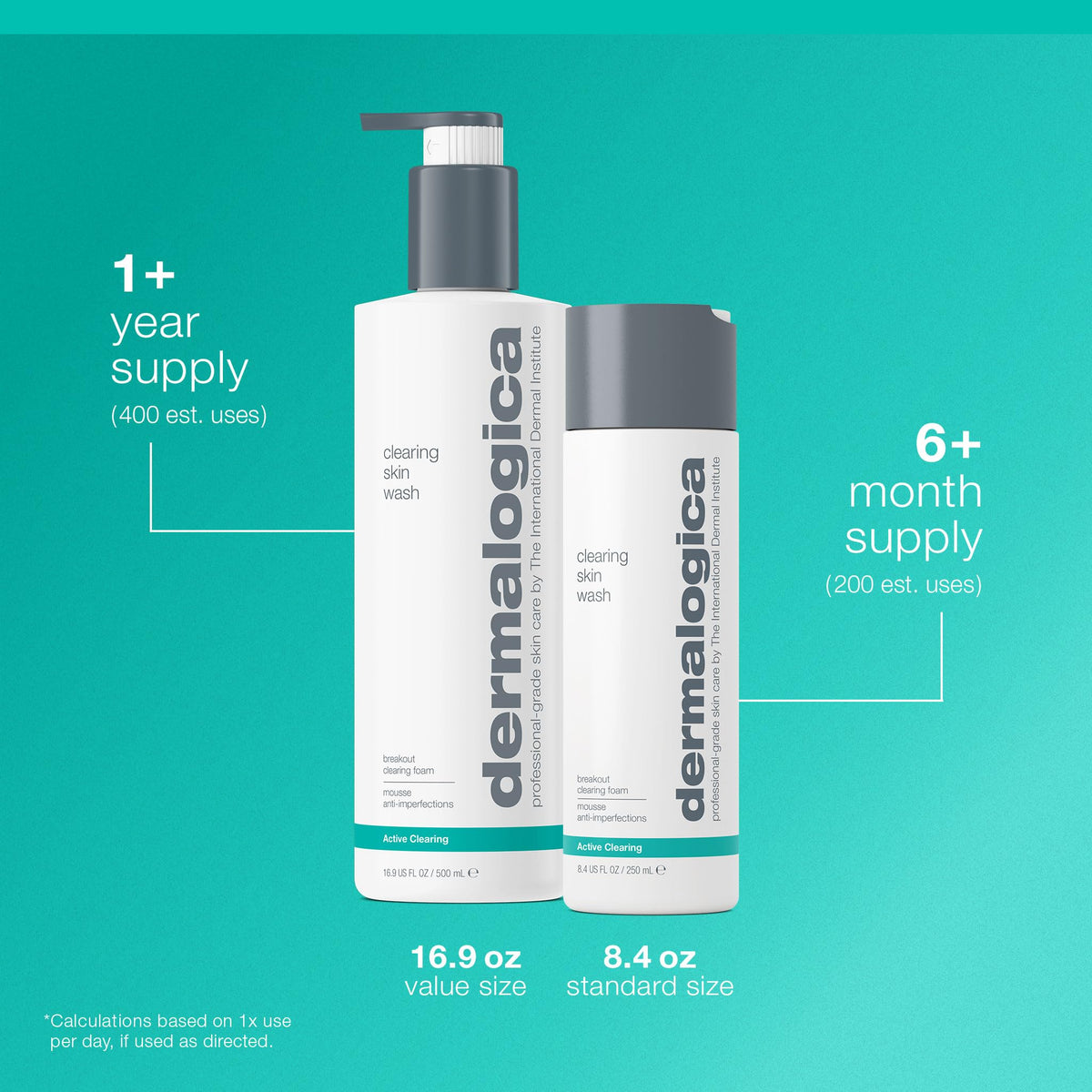 Dermalogica before and after texture sample highlighting smoother, less congested skin