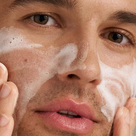 Dermalogica pump and label detail highlighting ingredients and usage guidance visibly