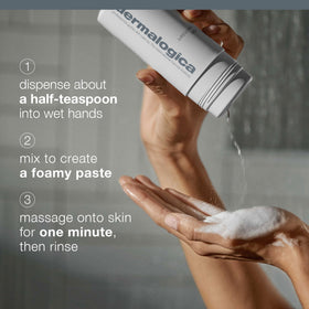 Dermalogica size comparison with hand illustrating portable jar and measured portion control