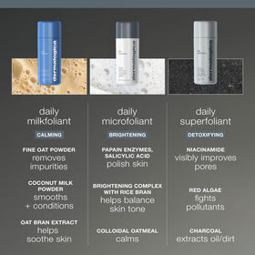 Rinsing face after using Dermalogica exfoliator showing clean skin benefit