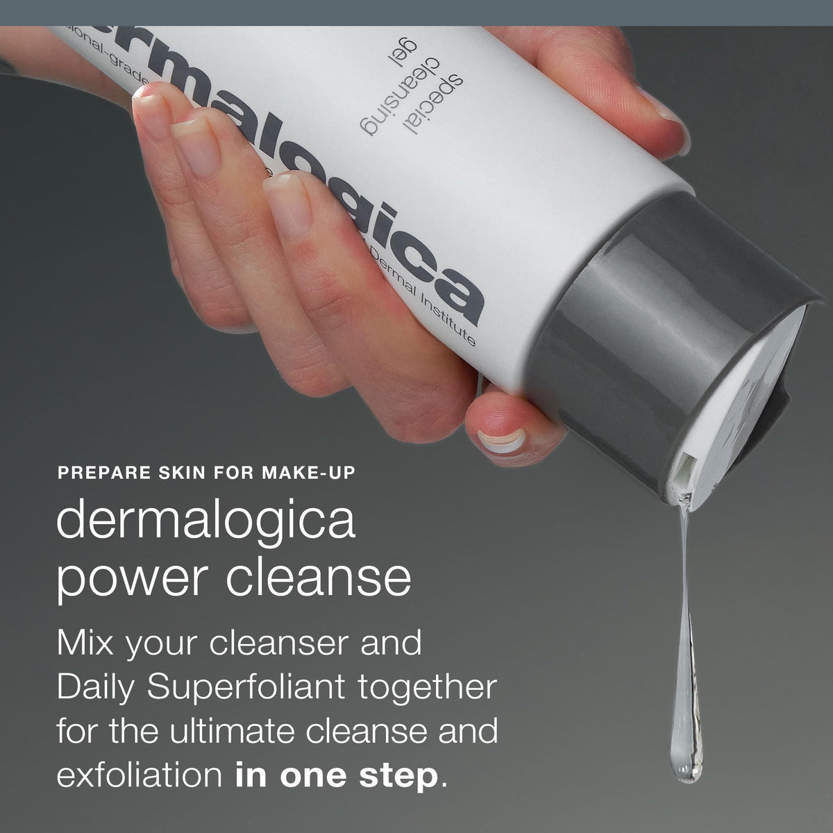 Dermalogica powder next to cleanser and moisturizer showing routine compatibility