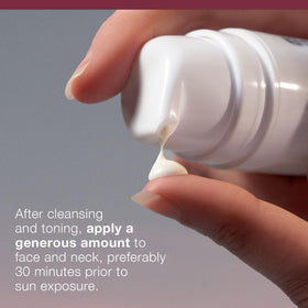 Dermalogica applying to face in morning routine showing daily sunscreen protection