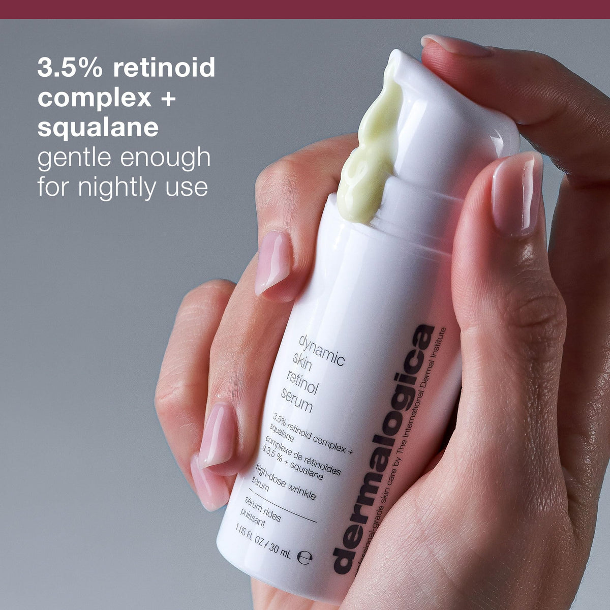 Dermalogica illustrated before and after, conveys refined texture and smoother skin