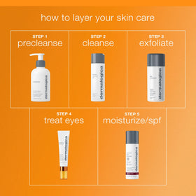 Dermalogica before and after comparison showing brighter eye area benefit