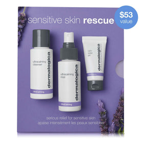Dermalogica UltraCalming Mist spraying onto skin, instant cooling and soothing benefit