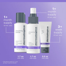 Dermalogica UltraCalming Water Gel texture on fingertip, lightweight hydration benefit