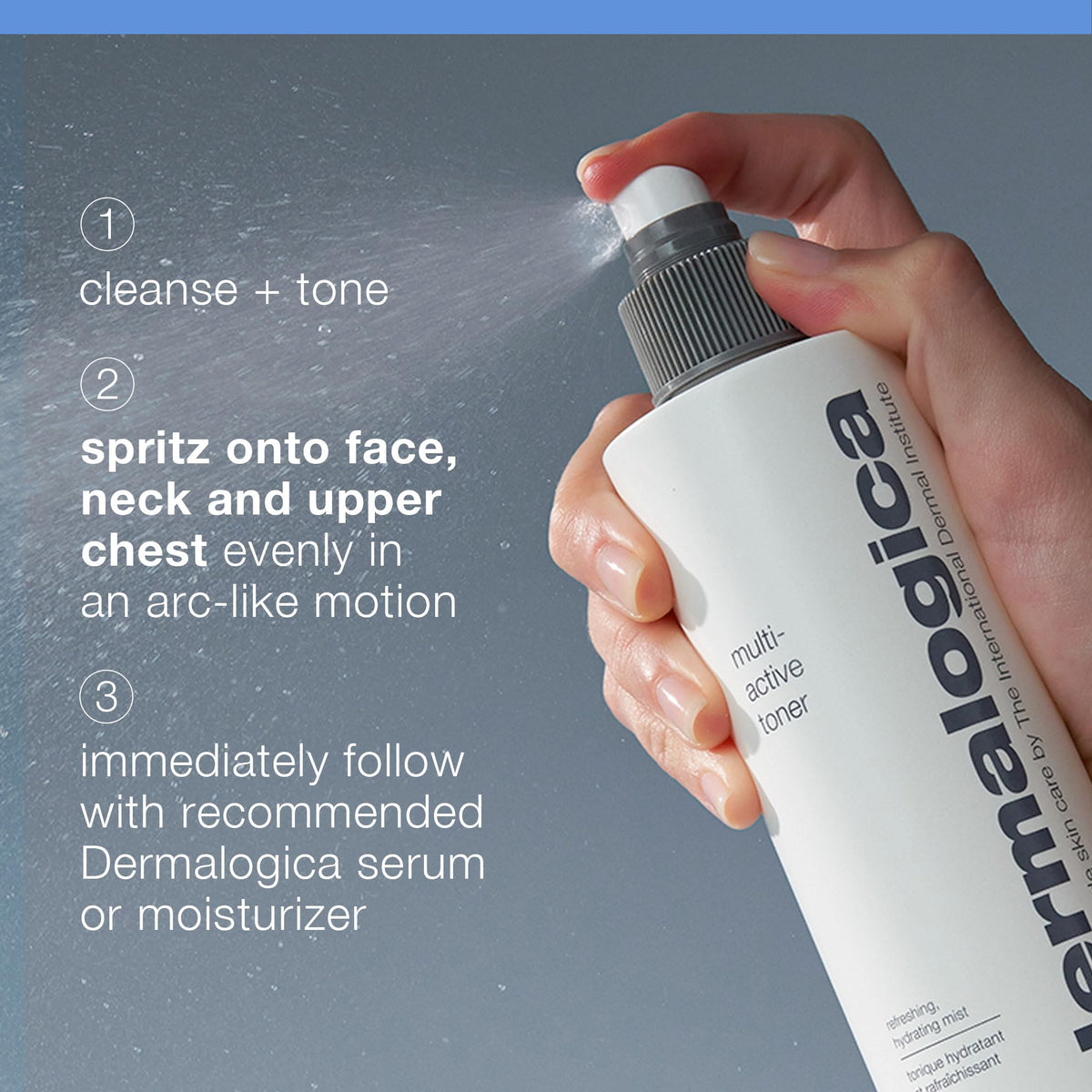 Close-up drop of toner texture showing lightweight hydration absorbency