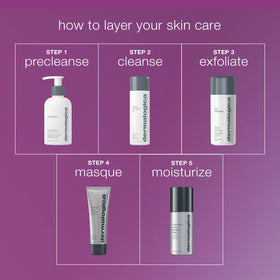 Dermalogica before and after sample demonstrating smoother, brighter skin