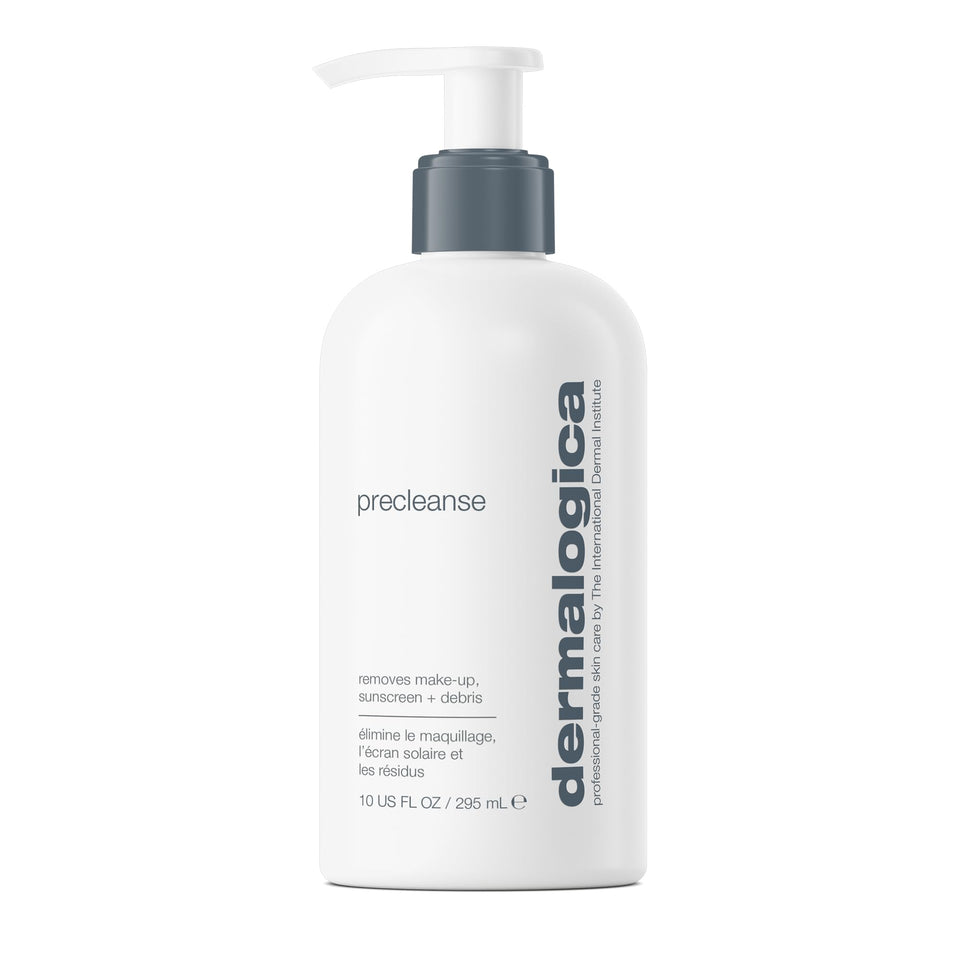 Dermalogica PreCleanse front packaging showing bottle and branding for clear first cleanse