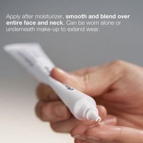 Dermalogica primer being smoothed on face demonstrating blurring benefit