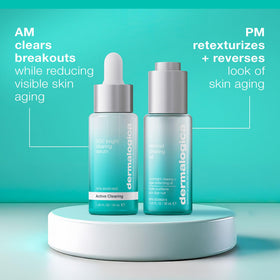Dermalogica serum on bathroom shelf in lifestyle scene for daily routine inspiration