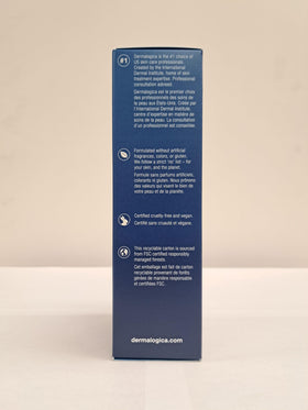 Dermalogica jar on bathroom shelf lifestyle for daily routine convenience